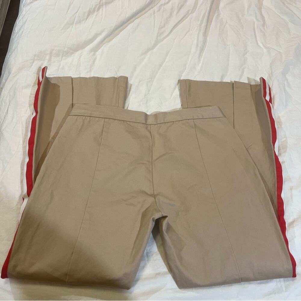 Maggie Marilyn Game Changer Side Striped Flare Leg Pants size 10 in tan - Picture 14 of 16